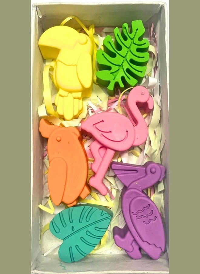 Peekado Tropical Bird Shaped Crayons for Kids, Pack of 6 | Handmade Non-Toxic BIS Certified Jumbo Crayons | Birthday Return Gift, Party Favor, Preschool Art Supplies | Ages 3+ - Image 4
