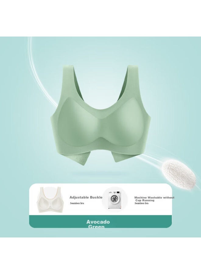 Mei Ya Ting Meiyating Women's Silk Bra Without Steel Ring, Seamless Fixed Cup, Push-up, Backless Bra For Small Thin Style M - Image 1
