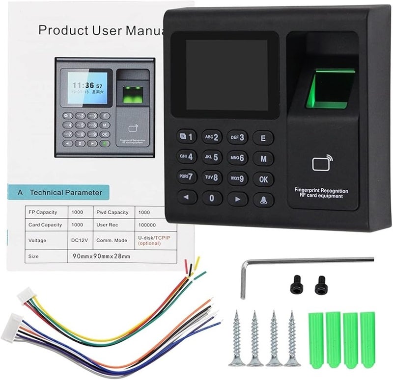 جهاز تسجيل وقت الحضور والانصراف للموظفين باستخدام بصمة الإصبع البيومترية - Image 3