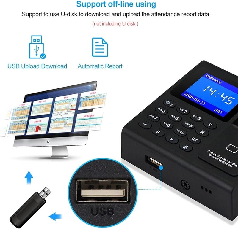 جهاز تسجيل وقت الحضور والانصراف للموظفين باستخدام بصمة الإصبع البيومترية - Image 5