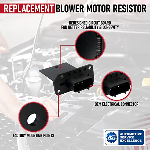 AA Ignition HVAC Blower Motor Resistor - Compatible with Ford, Lincoln, Mercury Vehicles - Expedition, Escape, F150, F250, F350 Super Duty, Mustang, Mark LT, Mariner Replaces 3F2Z-18591-AA, YH-1715 - Image 4