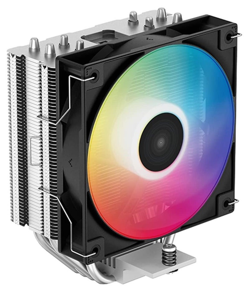 DEEPCOOL AG400 LED CPU Air Cooler – 120mm PWM LED Fan, 220W TDP, 4 Direct-Touch Copper Heat Pipes, Intel LGA1851/1700 & AMD AM5 - Image 1