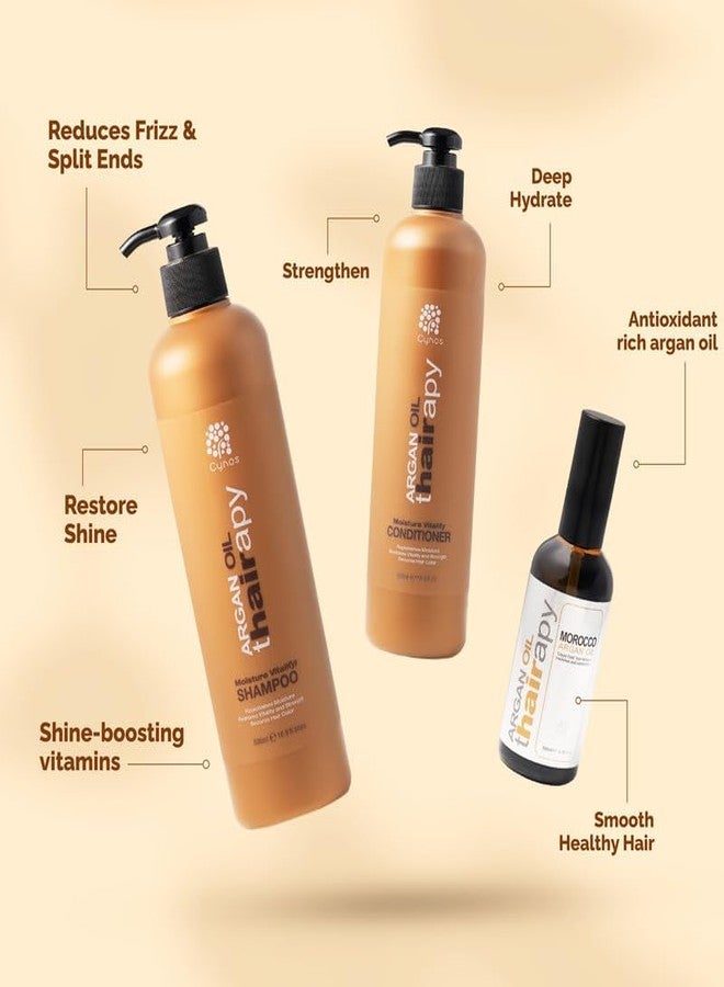 Cynos Moroccan Argan Oil Shampoo & Conditioner-500Ml & Morocco Argan Oil (100Ml) (Combo Of 3) | Ultra Moisturizing Formula For Men & Women All Hair Types - Image 5