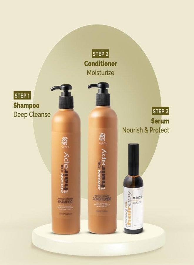 Cynos Moroccan Argan Oil Shampoo & Conditioner-500Ml & Morocco Argan Oil (100Ml) (Combo Of 3) | Ultra Moisturizing Formula For Men & Women All Hair Types - Image 3