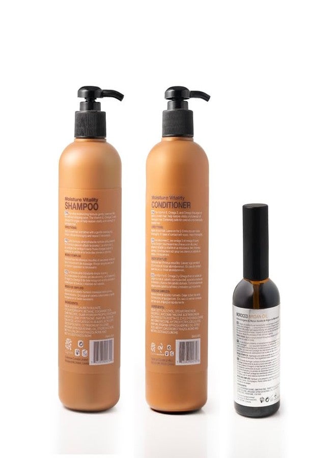 Cynos Moroccan Argan Oil Shampoo & Conditioner-500Ml & Morocco Argan Oil (100Ml) (Combo Of 3) | Ultra Moisturizing Formula For Men & Women All Hair Types - Image 2