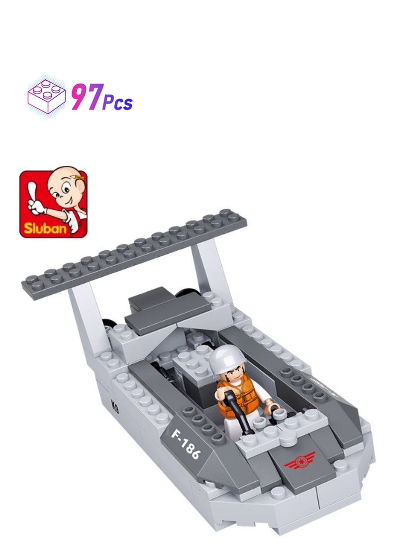 Sluban Army Ship Slide Assembly Set - 97 Pieces  - Image 1