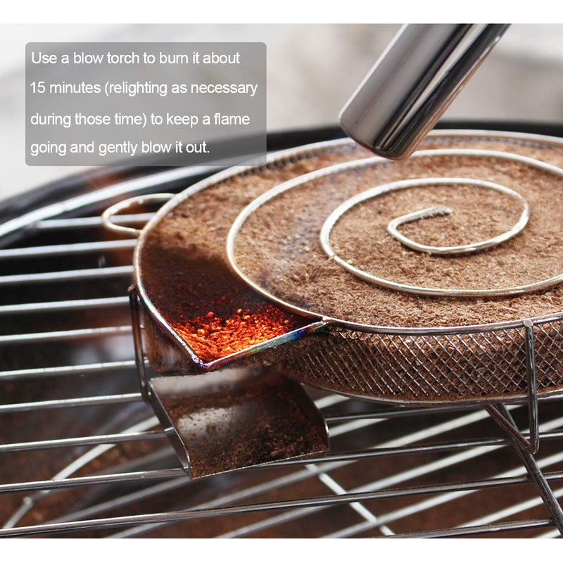 Realcook مولد الدخان البارد من ريل كوك 13 بوصة لشواية باربكيو أو مدخن خشب الدخان تدخين ساخن وبارد سمك السلمون واللحوم مدة الاحتراق تصل إلى 18-24 ساعة - Image 4