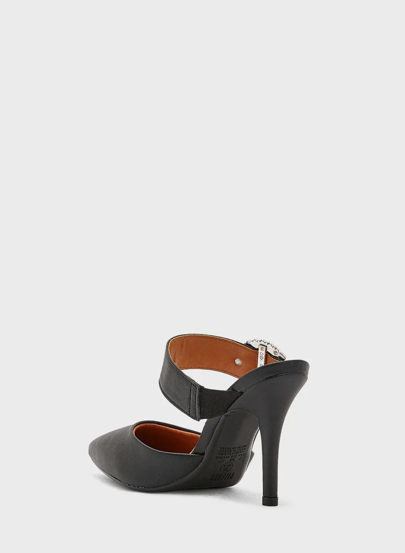 VIZZANO Black Mid Heels Shoes for Women – Classic Mid Heel Pumps for Girls & Ladies Office Wear for Women | Best Price UAE