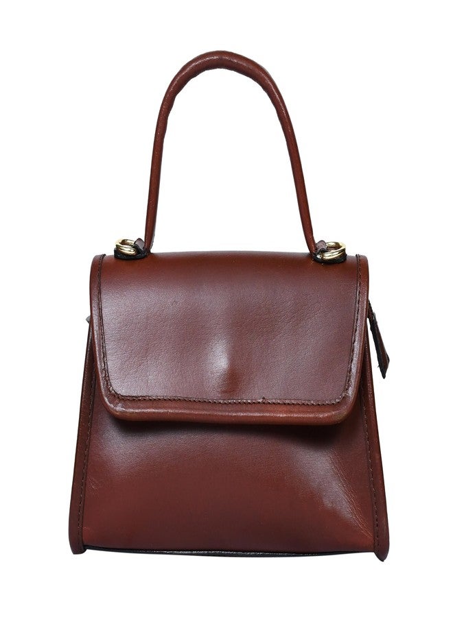 Celtic Premium Leather Top-Handle Handbag with Flap Closure - Image 2
