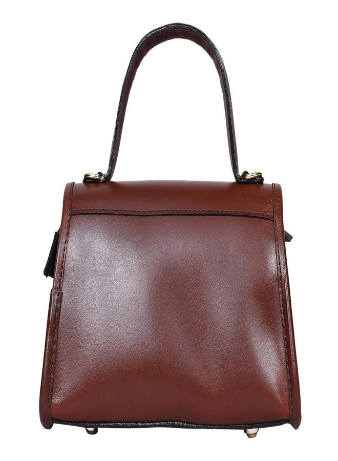 Celtic Premium Leather Top-Handle Handbag with Flap Closure - Image 3