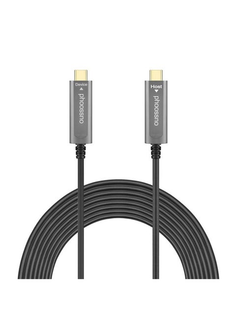USB C to C Fiber Optical Cable USB 3.1 Type C Cable 10Gbps 65FT Compatible with Microsoft Azure Logitech Camera Aver &Vaddio & Barco ClickShare Touch Screen Kinect Intel RealSense