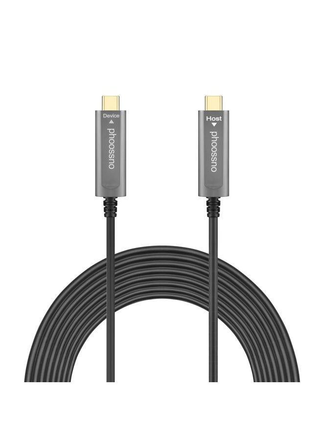USB C to C Fiber Optical Cable USB 3.1 Type C Cable 10Gbps 65FT Compatible with Microsoft Azure Logitech Camera Aver &Vaddio & Barco ClickShare Touch Screen Kinect Intel RealSense