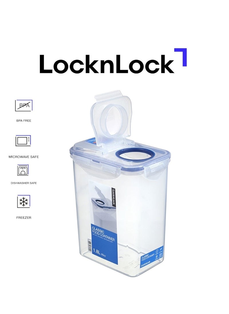 LOCK & LOCK LocknLock 1.8L  Rectangular  Airtight Food Storage  with Flip Lid - BPA-Free, Microwave, Freezer, and Dishwasher Safe 