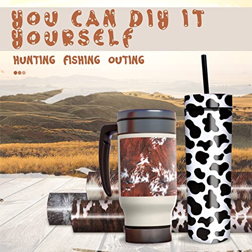 Tintnut Cowhide Permanent Vinyl - 12"x10" Sheets, Cow Print Patterned Permanent Adhesive Vinyl for Cutting Machine,Waterproof Vinyl for Home Decor Self Sticker - Image 4