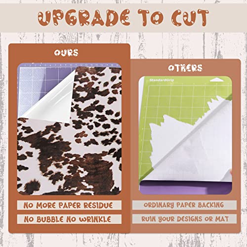 Tintnut Cowhide Permanent Vinyl - 12"x10" Sheets, Cow Print Patterned Permanent Adhesive Vinyl for Cutting Machine,Waterproof Vinyl for Home Decor Self Sticker - Image 5