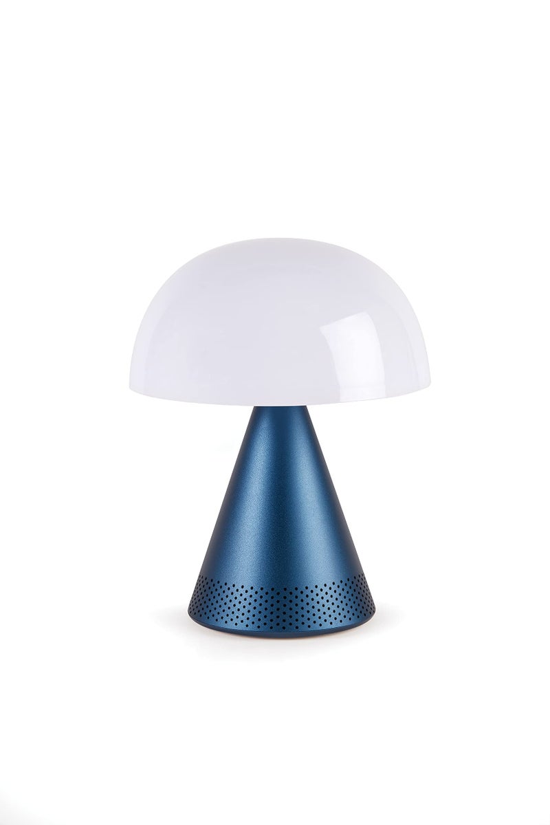 Lexon Mina L Audio 2 in 1 Mushroom Table Lamp and Wireless Bluetooth Speaker 9 LED Color Mood Lamp for Bedrooms Living Room Music Player Dark Blue - Image 2