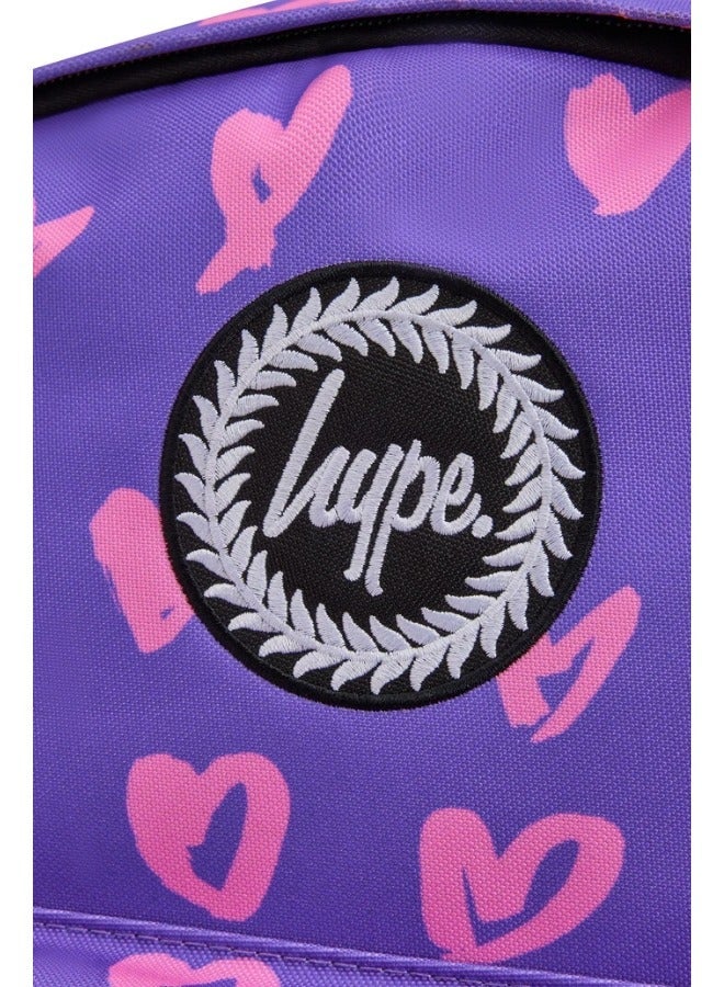 Hype Backpack Iconic Purple & Pink Scribble Heart - Image 4
