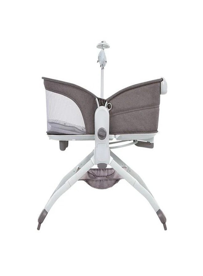 ماستيلا كرسي هزاز ومهد أطفال 6 في 1 مع العاب اطفال رصاصي - 08038 - Image 1