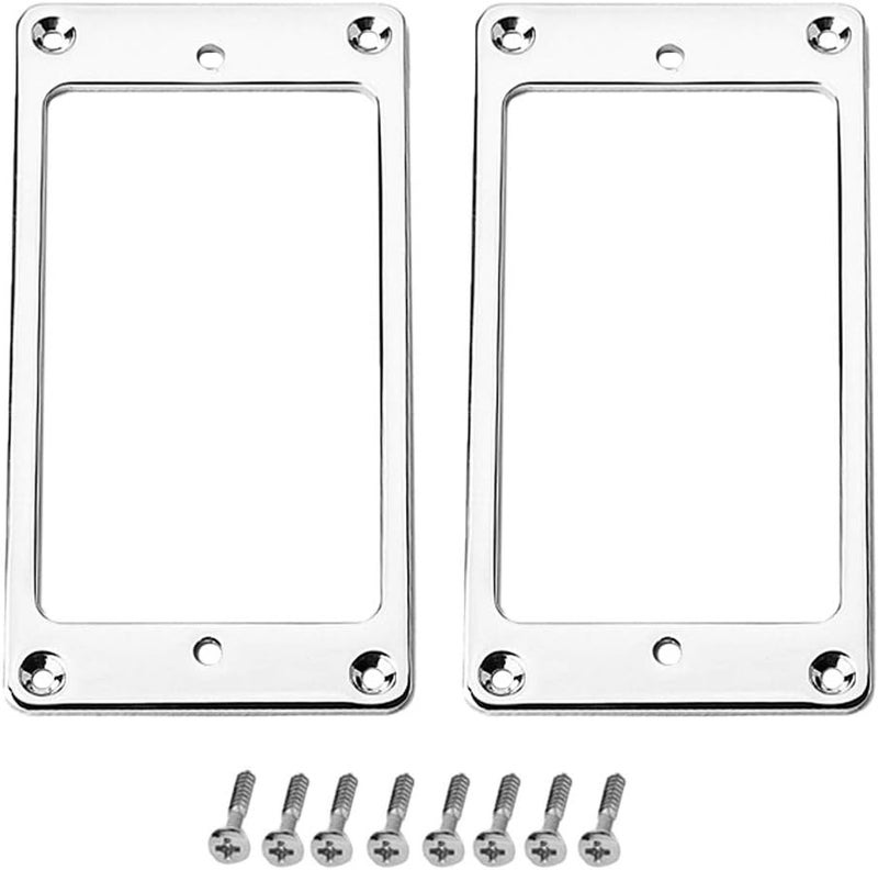 klarako 2pcs Pickup Mounting Ring for LP Electric Guitars, Chrome, as described - Image 2