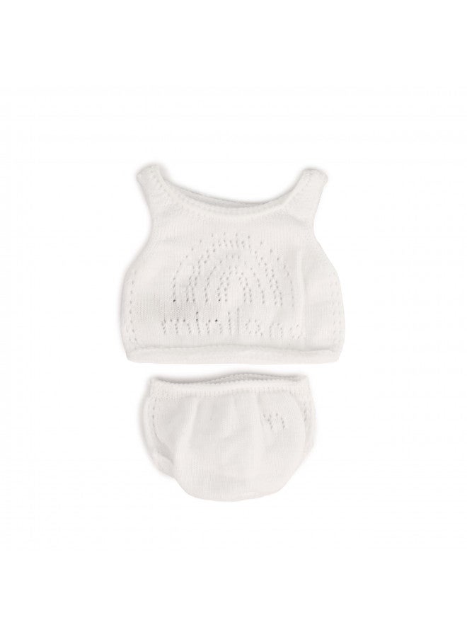 miniLAnD Miniland Doll Clothes For 11", 12", 13" Baby Dolls, Underwear Set, Underpants, Undershirt, 2-Piece Doll Clothing, Fits American Girl, Corolle Calin, La Baby, Melissa, Baby Stella, Sweetheart - Image 1