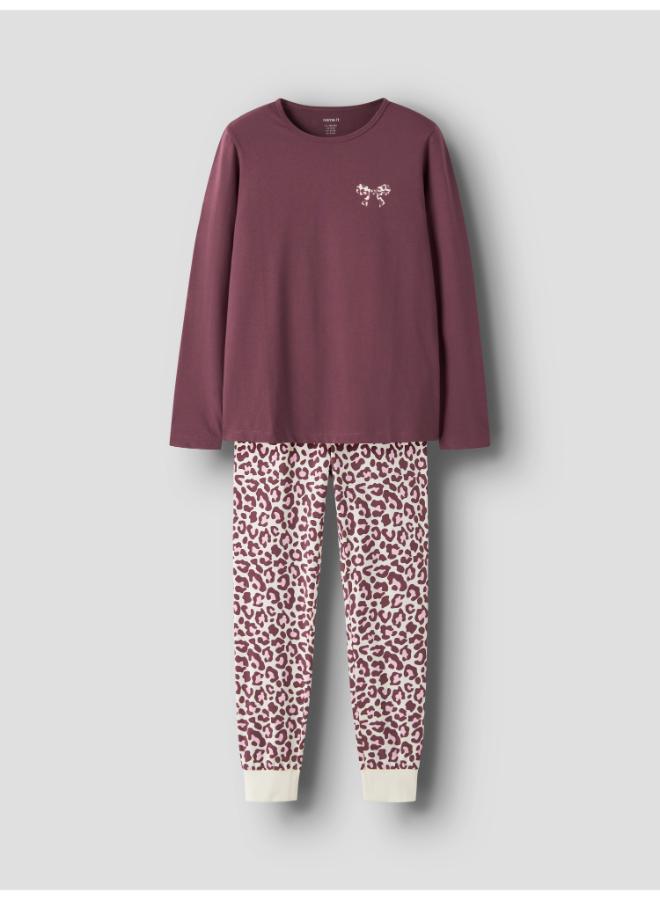 NAME IT Kids Leopard Print Nightwear Set - Image 1