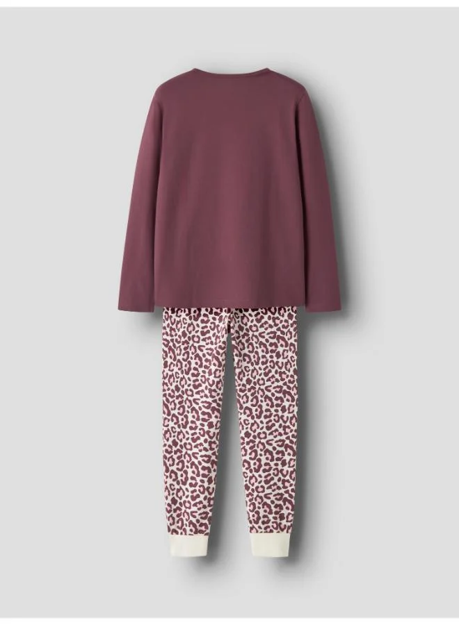 NAME IT Kids Leopard Print Nightwear Set
