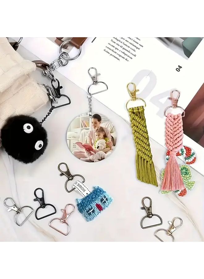 60pcs Golden Zinc Alloy D Shape Chain Clip Hooks For DIY Crafts Keychain Making - Image 3