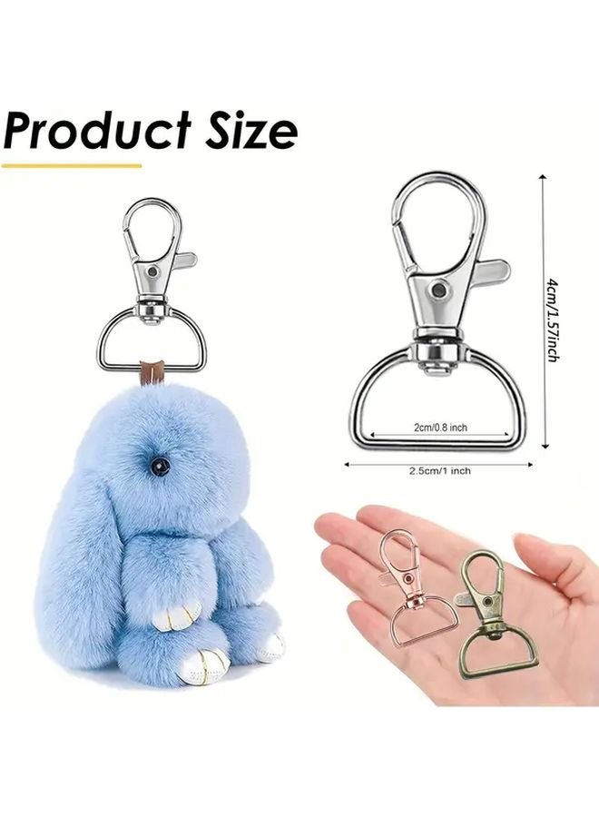60pcs Golden Zinc Alloy D Shape Chain Clip Hooks For DIY Crafts Keychain Making - Image 4