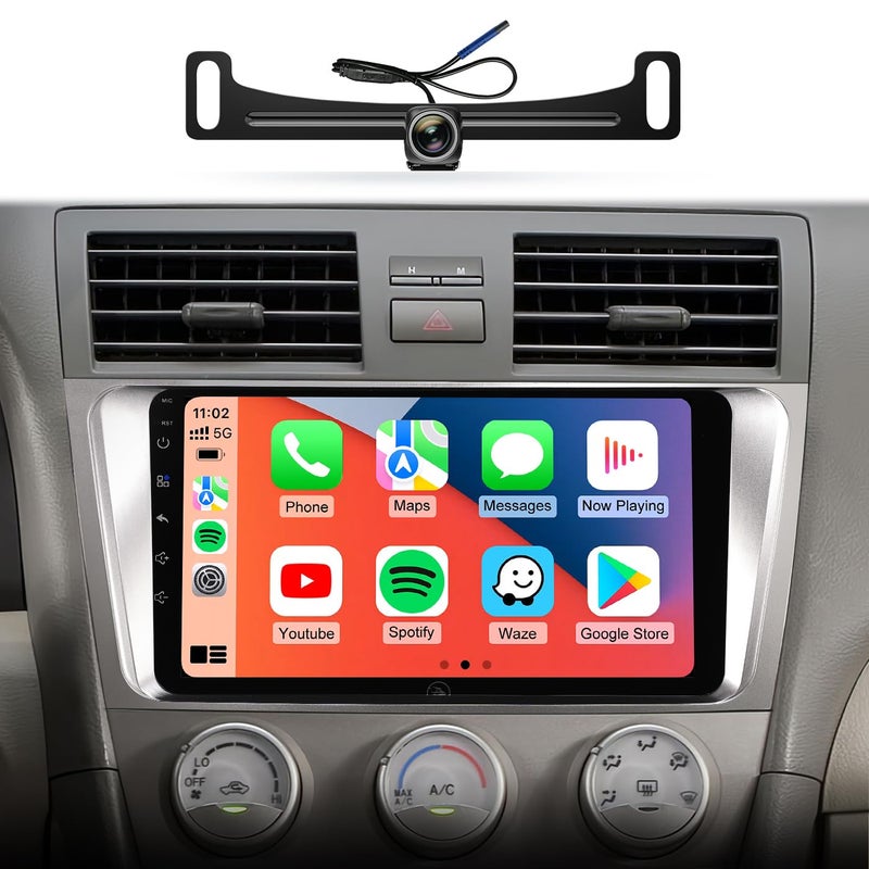 AINAVIGO 5G WiFi Android Car Stereo for Toyota Camry 2006 2007 2008 2009 2010 2011, 9 Inch IPS HD Touch Screen Car Radio Wireless CarPlay Android Auto, GPS FM/SWC Bluetooth 1080P Backup Camera - Image 1