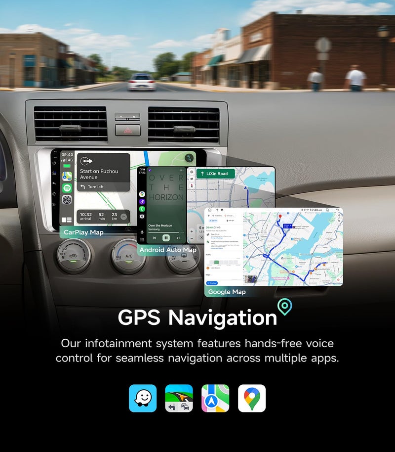 AINAVIGO 5G WiFi Android Car Stereo for Toyota Camry 2006 2007 2008 2009 2010 2011, 9 Inch IPS HD Touch Screen Car Radio Wireless CarPlay Android Auto, GPS FM/SWC Bluetooth 1080P Backup Camera - Image 5