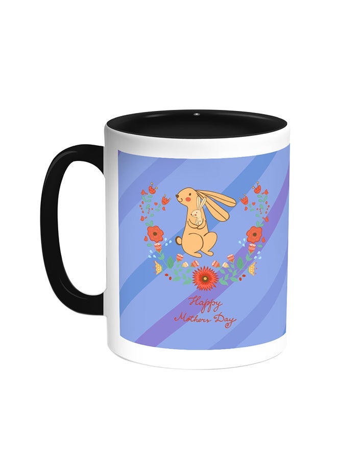 Happy Mother's Day Printed Coffee Mug Black/White 11ounce