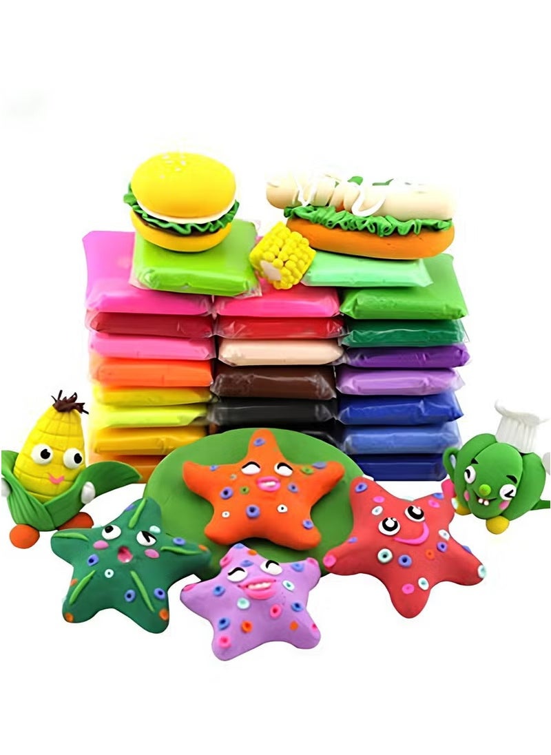 48 Color Modeling Clay Set with 3 Sculpting Tools, DIY Plasticine for Kids Education