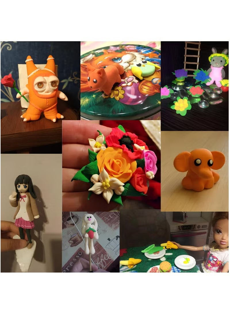 48 Color Modeling Clay Set with 3 Sculpting Tools, DIY Plasticine for Kids Education
