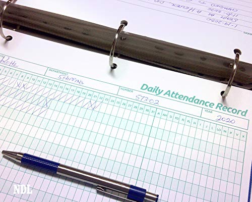 NextDayLabels - Employee Daily Attendance History Records, Letter Size Cards (25 Forms) - Image 4