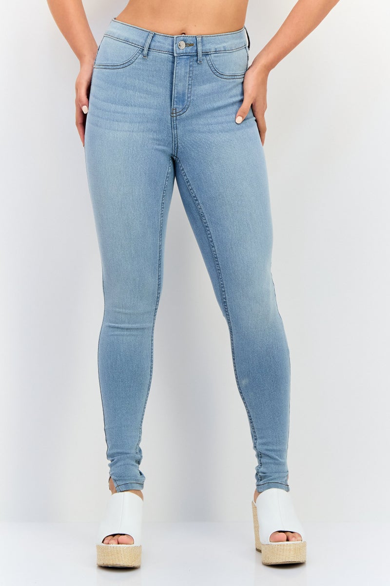 VERO MODA I Scenery By Vero Moda Women Skinny Fit Washed Stretchable Jeans, Light Blue - Image 1