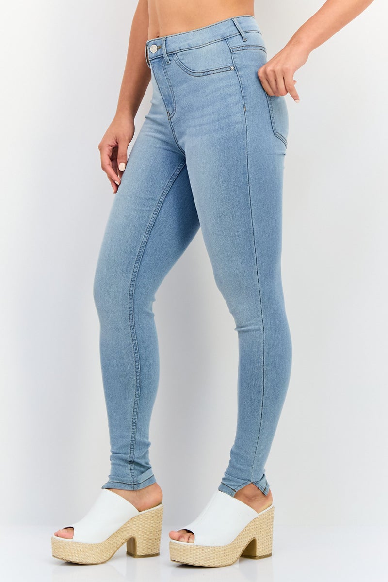 VERO MODA I Scenery By Vero Moda Women Skinny Fit Washed Stretchable Jeans, Light Blue - Image 2