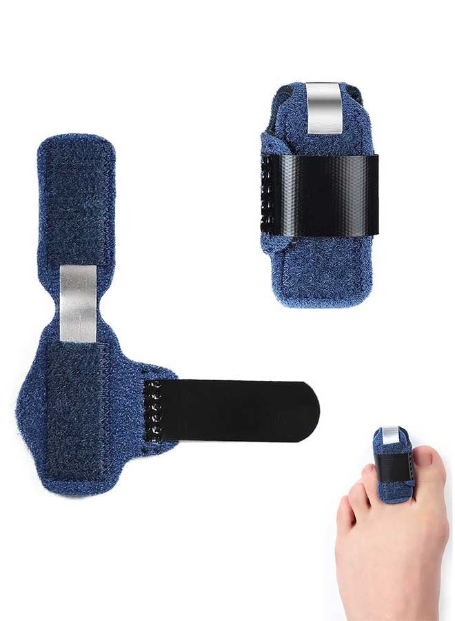RAWAID 1 Pair Toe Splint Broken Toe Brace Toe Straightener for Hammer Toe, Curled Toe, Big Toe, Women Men Broken Toe Support Toe Wraps - Image 1