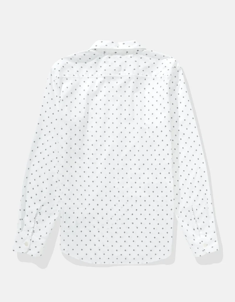 American Eagle AE Slim Fit Everyday Printed Button-Up Shirt