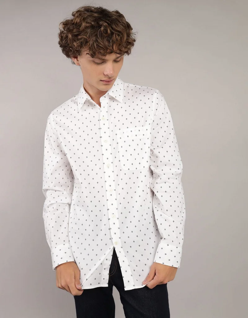 AE Slim Fit Everyday Printed Button-Up Shirt