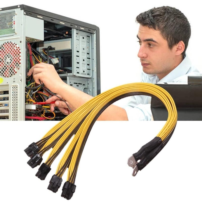 1Pcs 40cm 6 Pin Connector Server Power Supply Cable PCIe Express for P3 S7 S9 S11 Bitmain Miner Machine Support Miner PSU Cable - Image 5