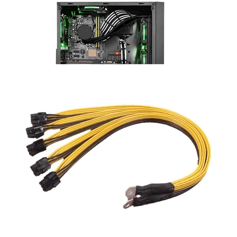 1Pcs 40cm 6 Pin Connector Server Power Supply Cable PCIe Express for P3 S7 S9 S11 Bitmain Miner Machine Support Miner PSU Cable - Image 4