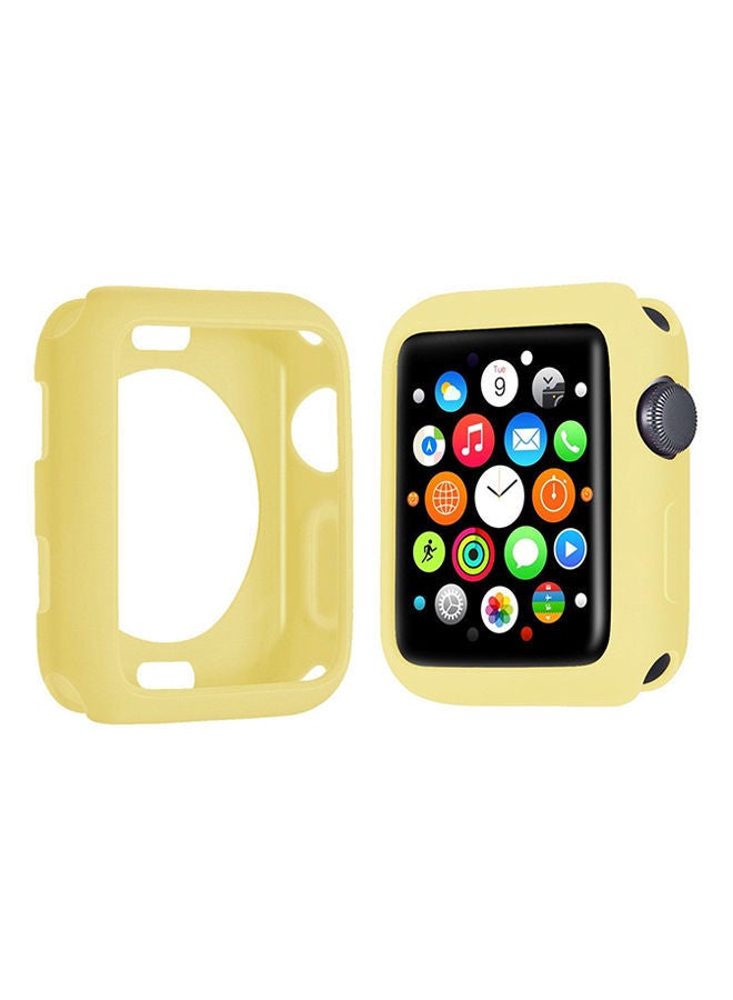 NIBEMINENT Protection Case Cover For Apple Watch Series1/2/3 42mm Yellow - Image 3