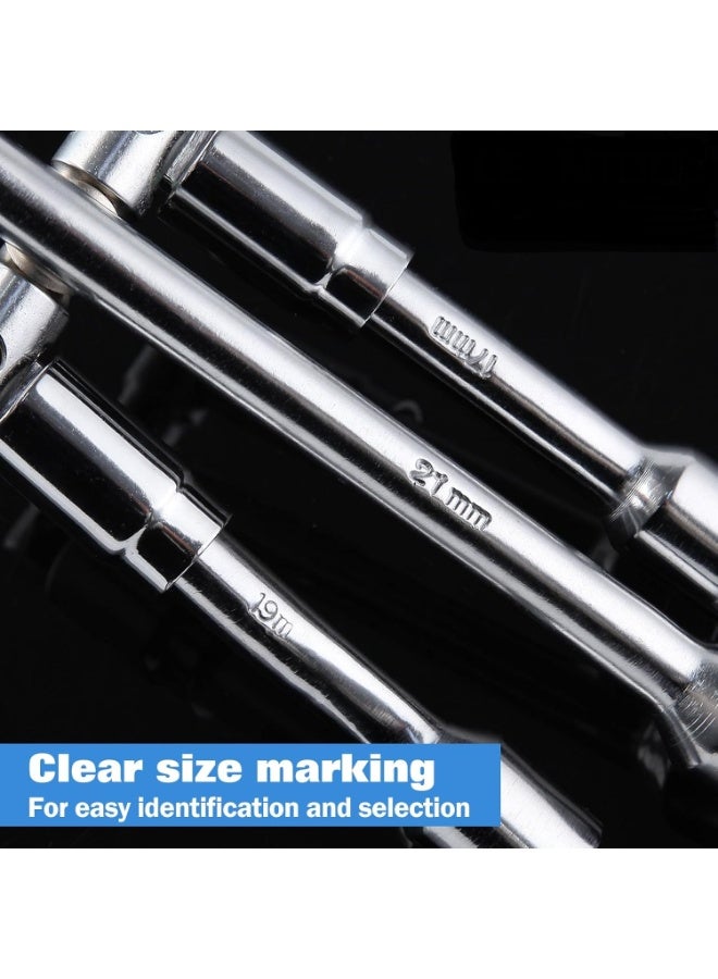 Foldable 4-Way Lug Wrench – Heavy-Duty Sliding Cross Tire Tool Compatible with All Wheels, 14-Inch Iron Wrench for Cars & Trucks (11/16 Inch) - Image 4