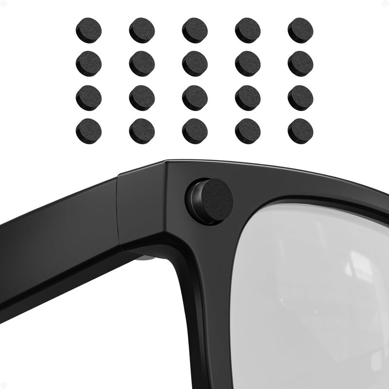 20 Pcs LED Light Blocking Stickers for RayBan Meta Wayfarer, Skyler, Headliner, Display & Oakley HSTN Smart Glasses, Low-Tack Restickable Blackout Covers Sticker, Smart Glasses Accessories - Image 1
