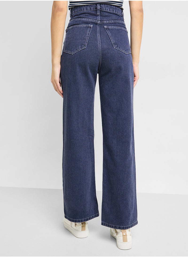 Ginger Mid Rise Wide Leg Jeans  - Image 3