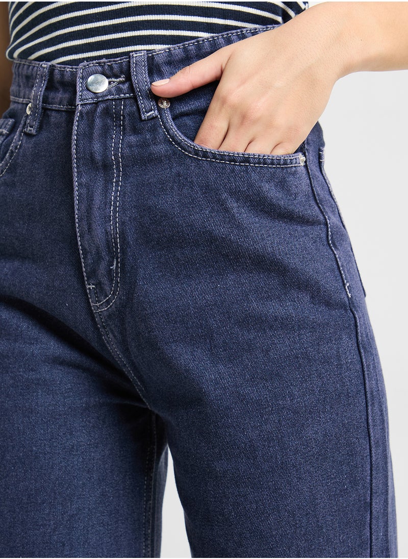 Ginger Mid Rise Wide Leg Jeans  - Image 4