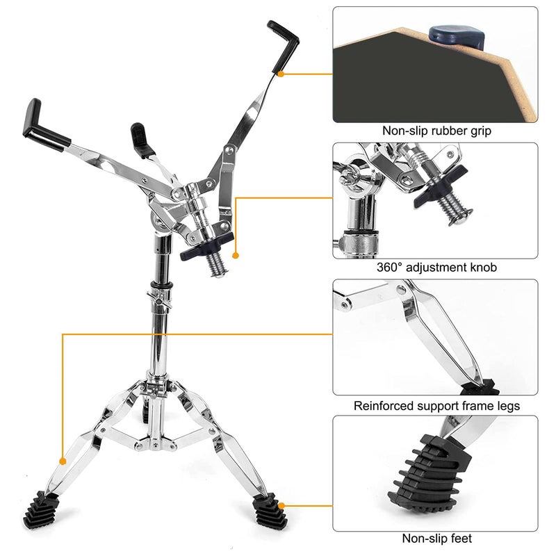 Softline Pro طقم SP-DPPK-Kit 12" و 10 زوايا لباد ممارسة الطبول، مزدوج الجوانب مع حامل وحقيبة (SP-DPPK-41-Kit-ABS-Round) - Image 4