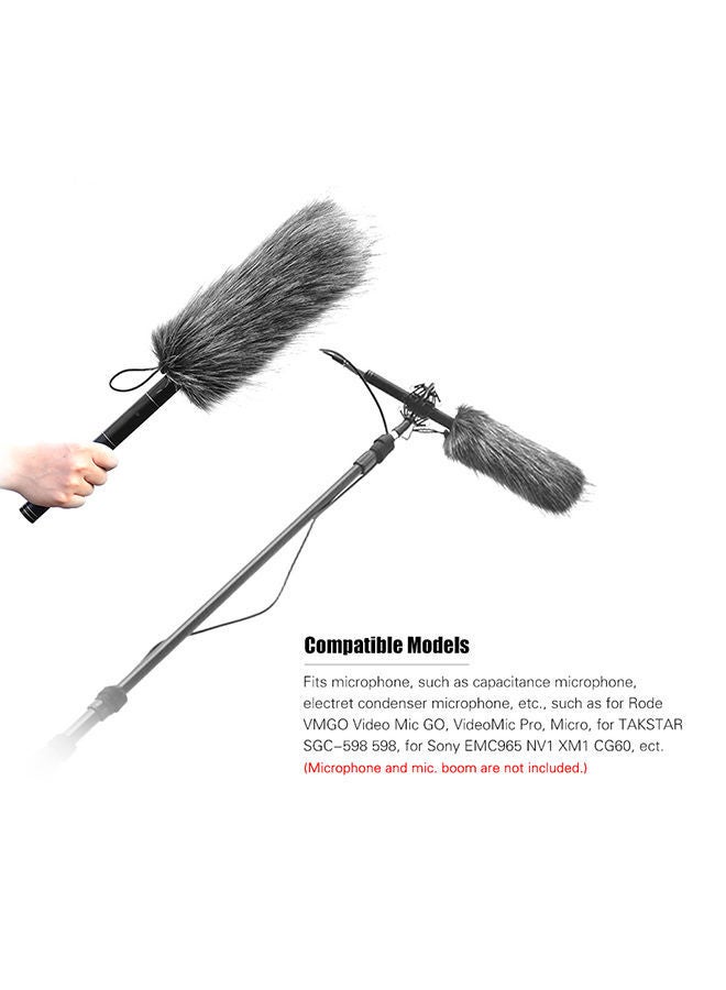 NIBEMINENT Fur Microphone Windscreen D5992 Grey - Image 5