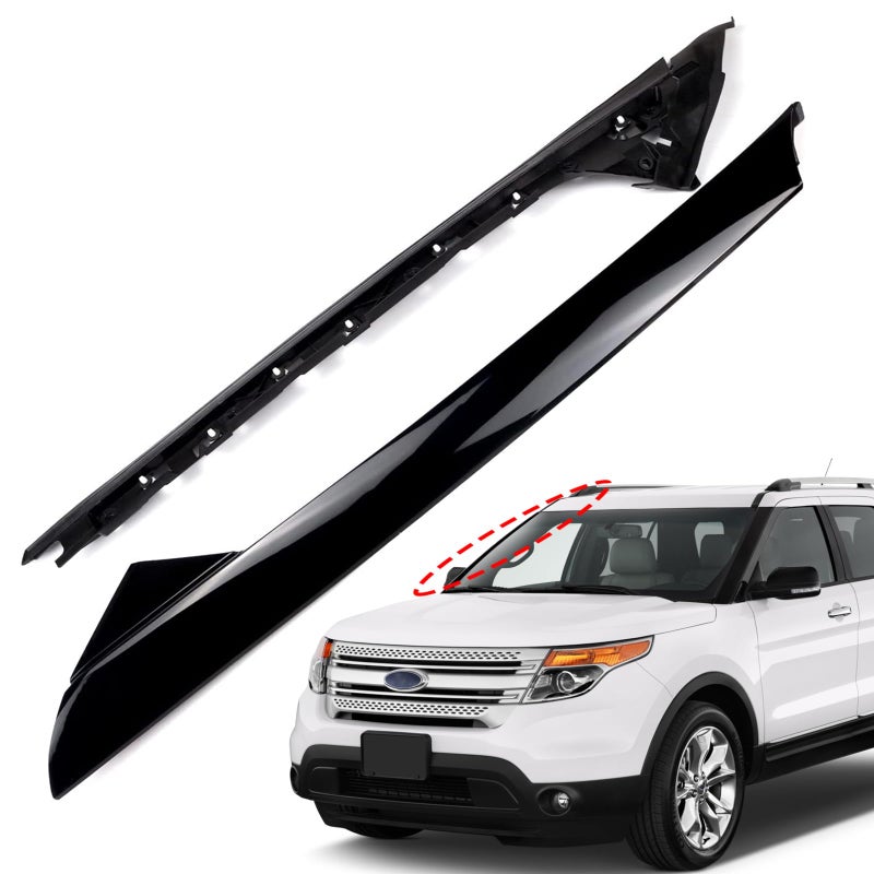 فكسون 926451 تريم تجميل عمود الزجاج الأمامي الخارجي جانب الراكب متوافق مع فورد إكسبلورر 2011-2019 يستبدل BB5Z7803136AA BB5Z7803144AA