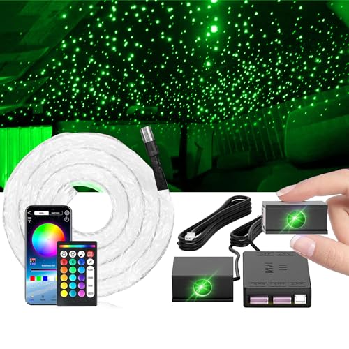 VASTFIRE Split Starlight Headliner Kit - 800pcs 0.02in 4.9ft Fiber Optic RGBW Star Lights for Car with 4 Light Heads 16W Engine Easy to Hide,Flexible Wiring,APP/Remote Control for Car Roof Ceiling - Image 1